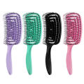 Hotsale Pastel Pink Color Repell Curved Vent Nylon Bristle Detangle Hair Brush and Comb